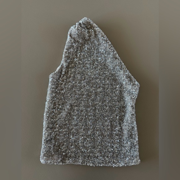 Zara Asymmetrical Sequin Top - Picture 3 of 4